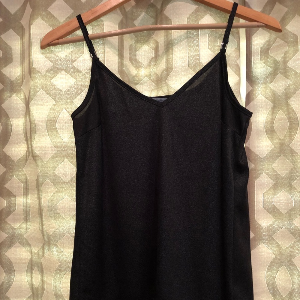 Charlotte Russe Metallic Black Tank